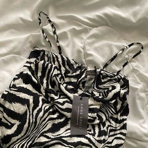 Sans Souci Clothing Satin Zebra Dress